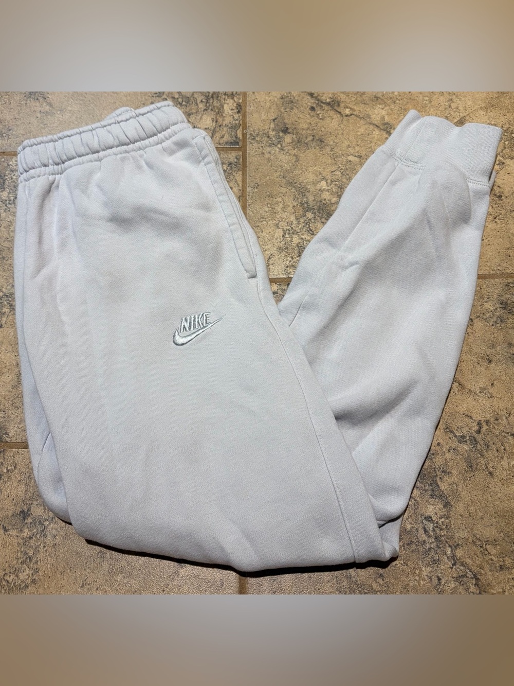 Nike Womens Gray Sweatpants with Embroidered Swoosh, size S